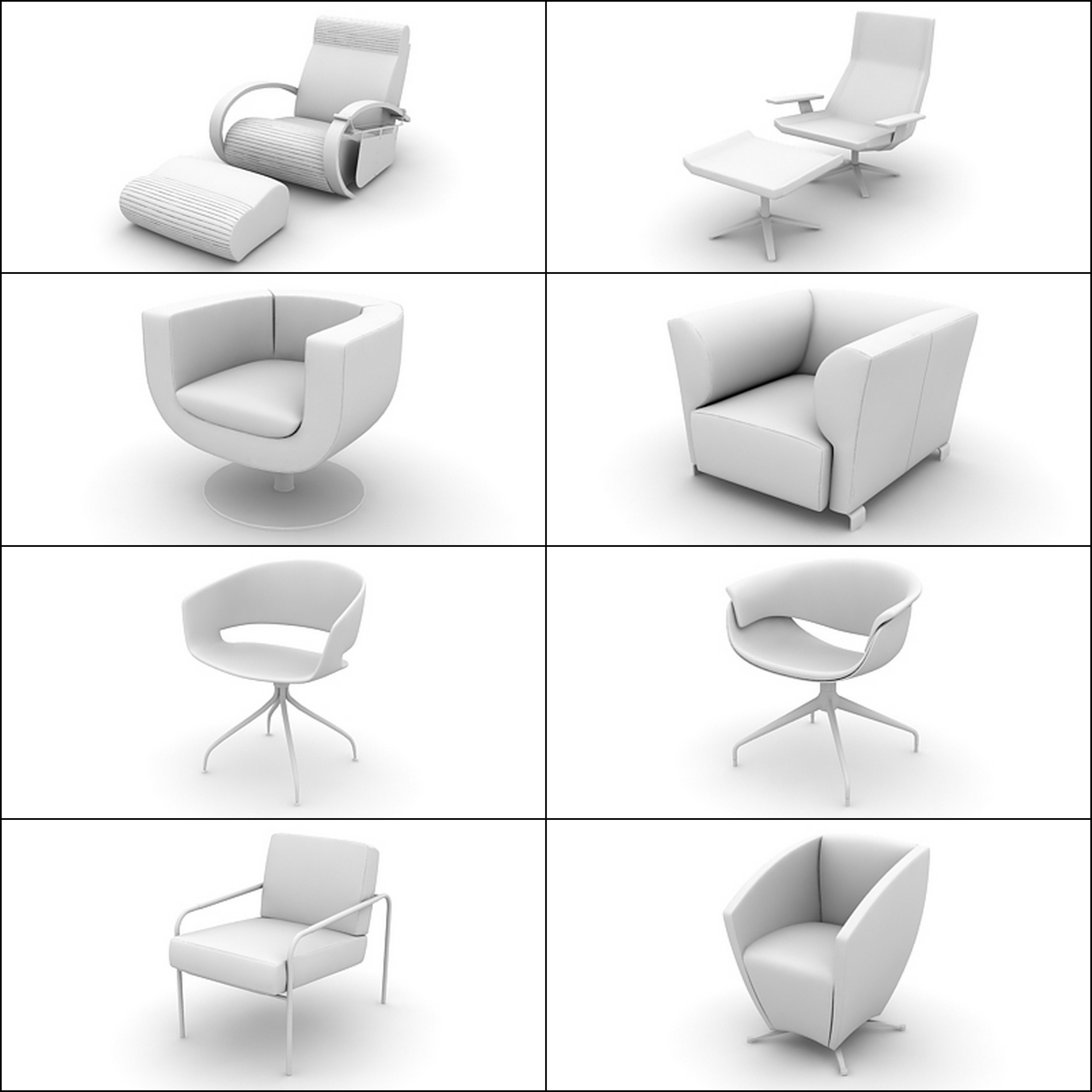 3D asset Collection of Armchair Classic CGTrader