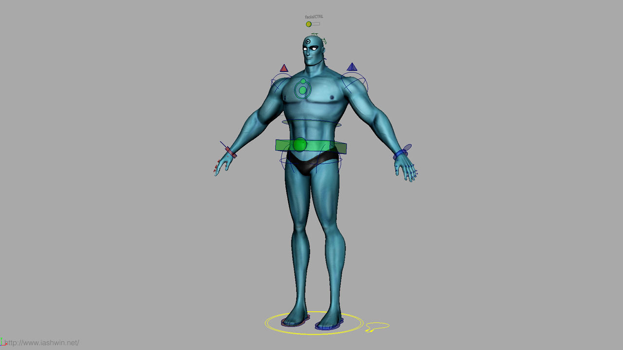 Mr Manhattan Rig - Legacy Free 3D model_21