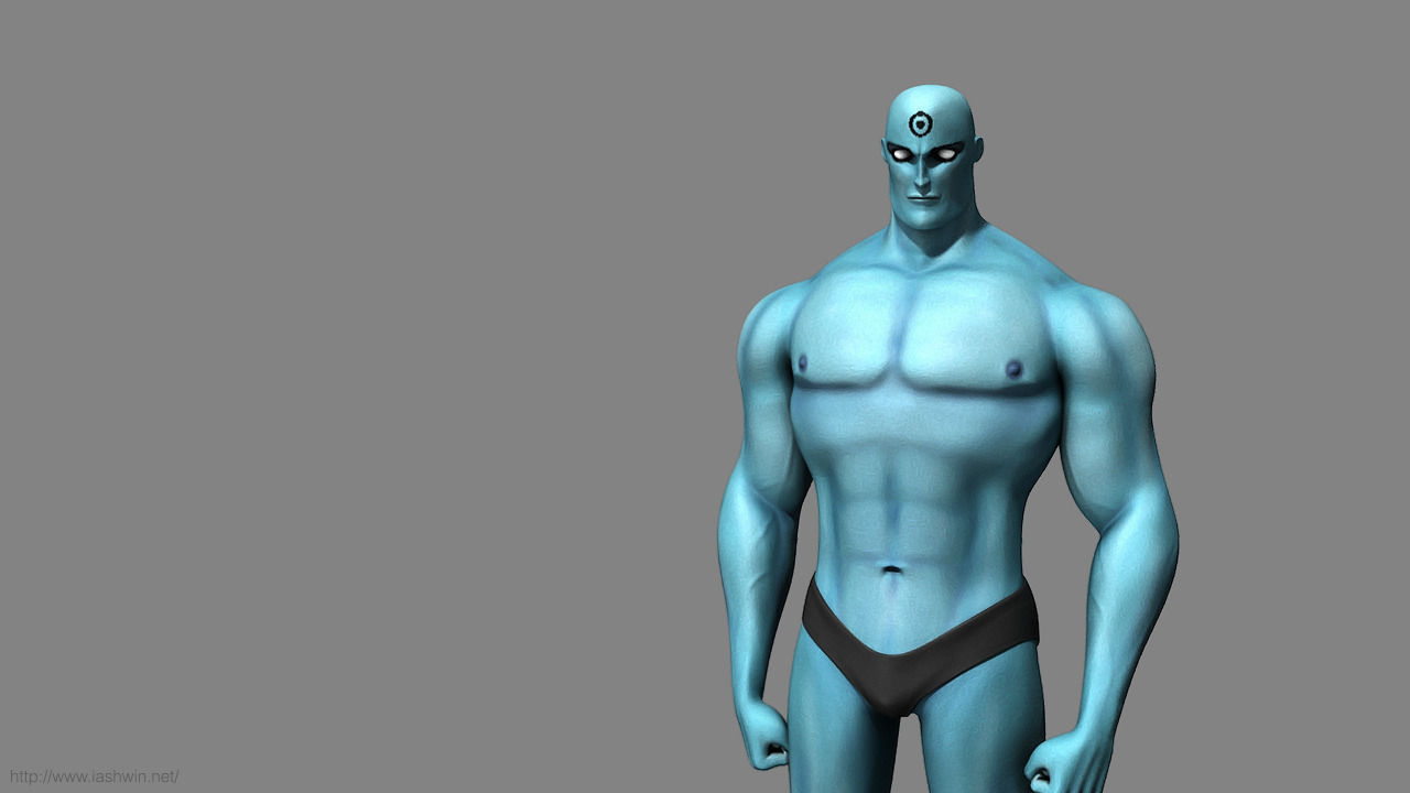 Mr Manhattan Rig - Legacy Free 3D model_3