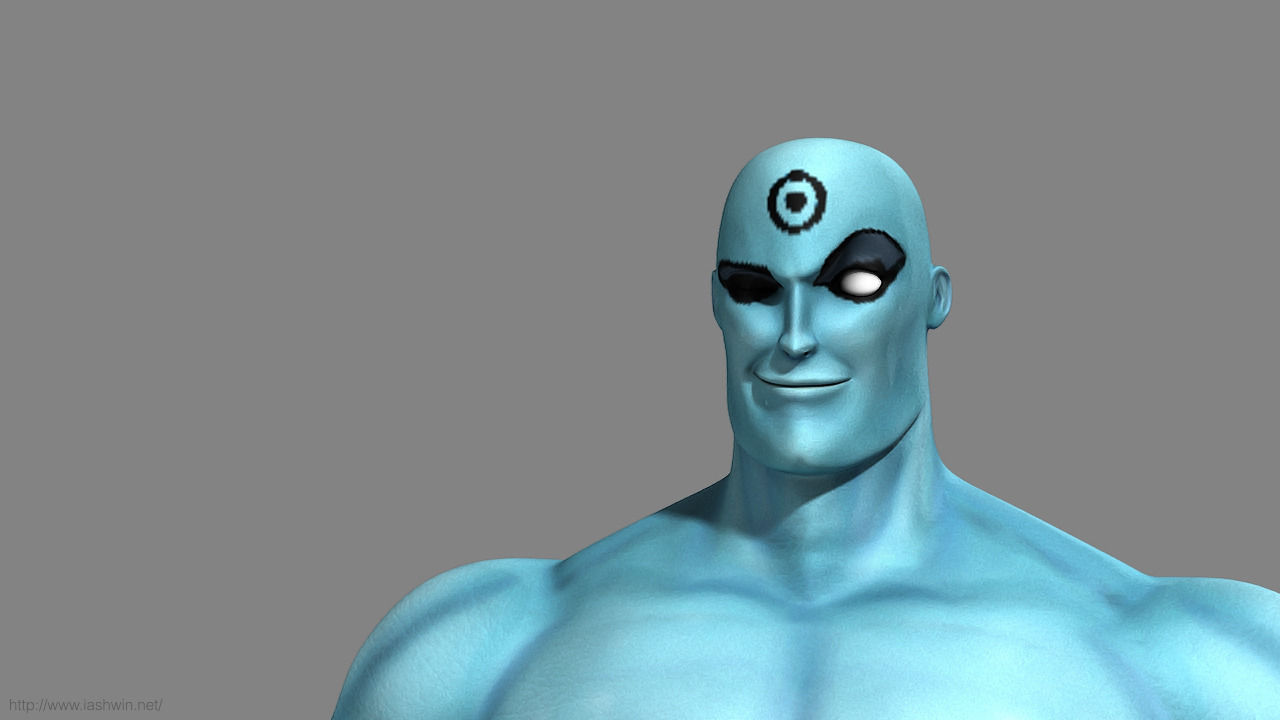 Mr Manhattan Rig - Legacy Free 3D model_8