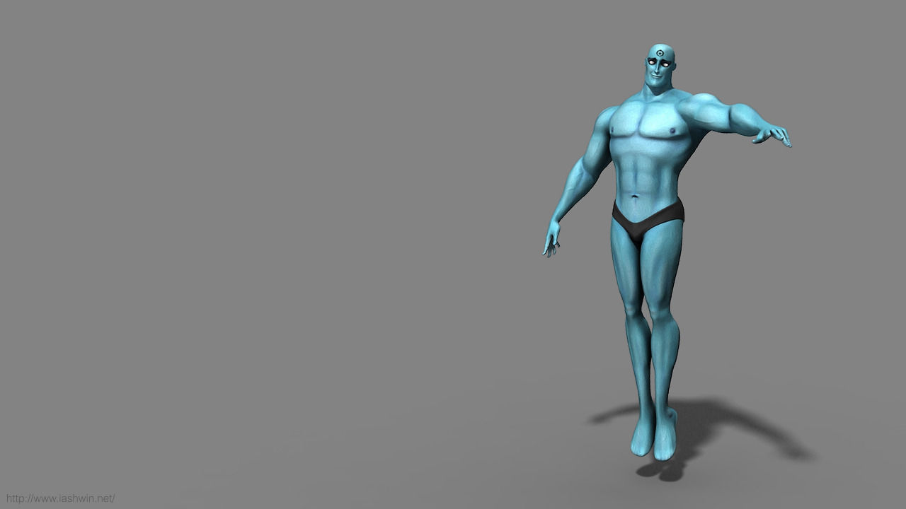 Mr Manhattan Rig - Legacy Free 3D model_1