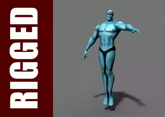 Mr Manhattan Rig - Legacy Free 3D model