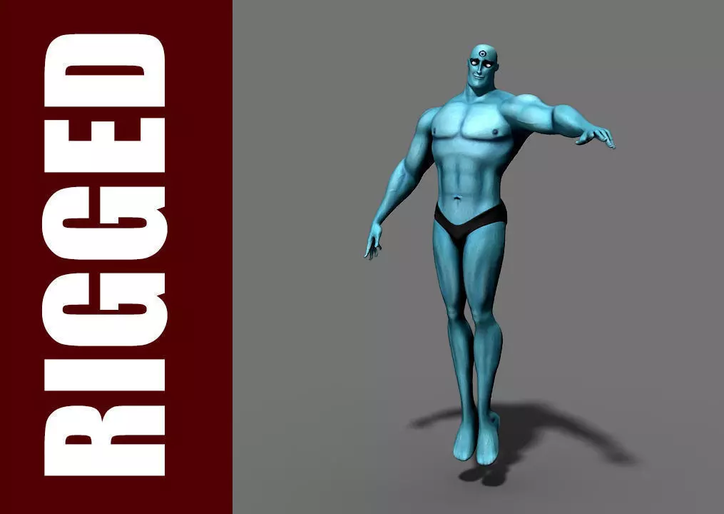 Mr Manhattan Rig - Legacy Free 3D model_0