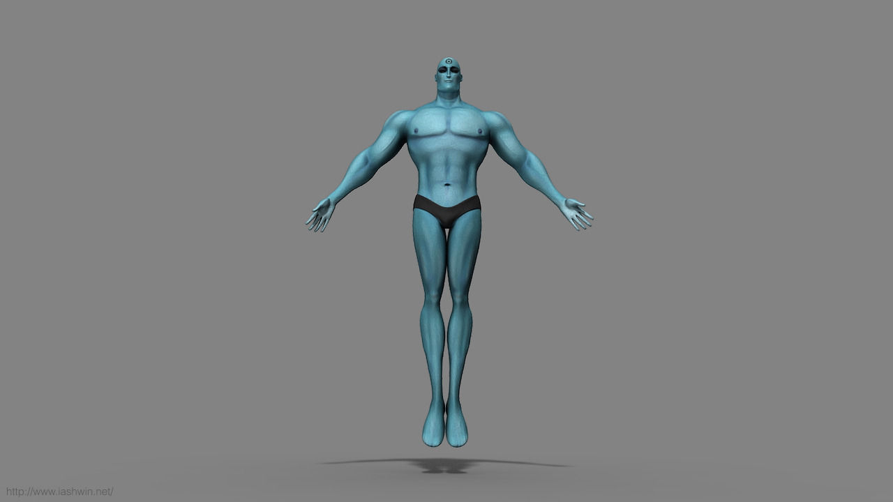 Mr Manhattan Rig - Legacy Free 3D model_2