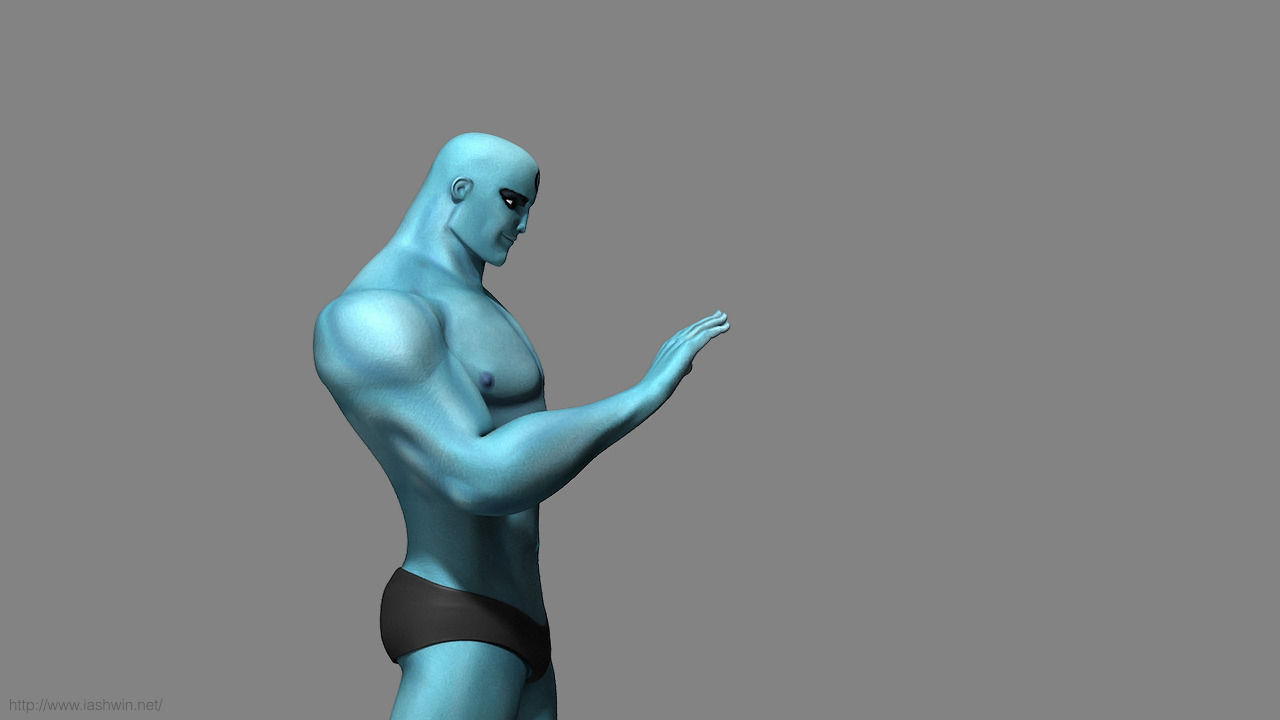 Mr Manhattan Rig - Legacy Free 3D model_5