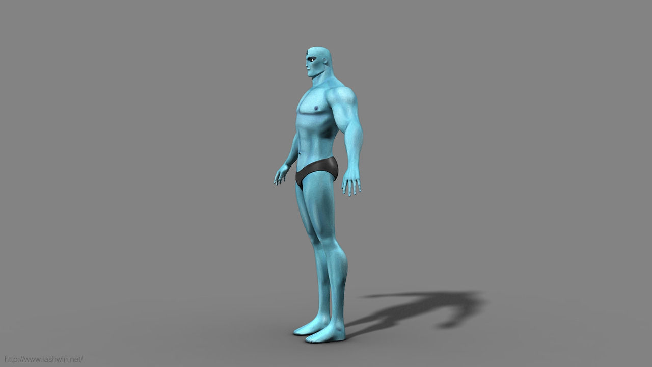 Mr Manhattan Rig - Legacy Free 3D model_14