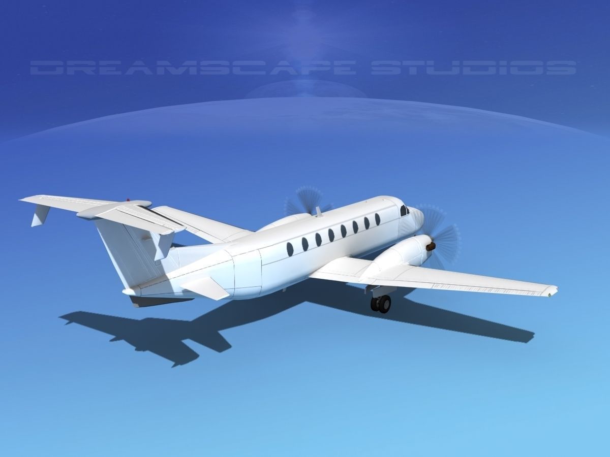 Beechcraft B1900C Unmarked 3D model_5