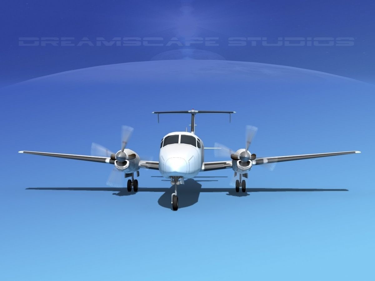 Beechcraft B1900C Unmarked 3D model_1