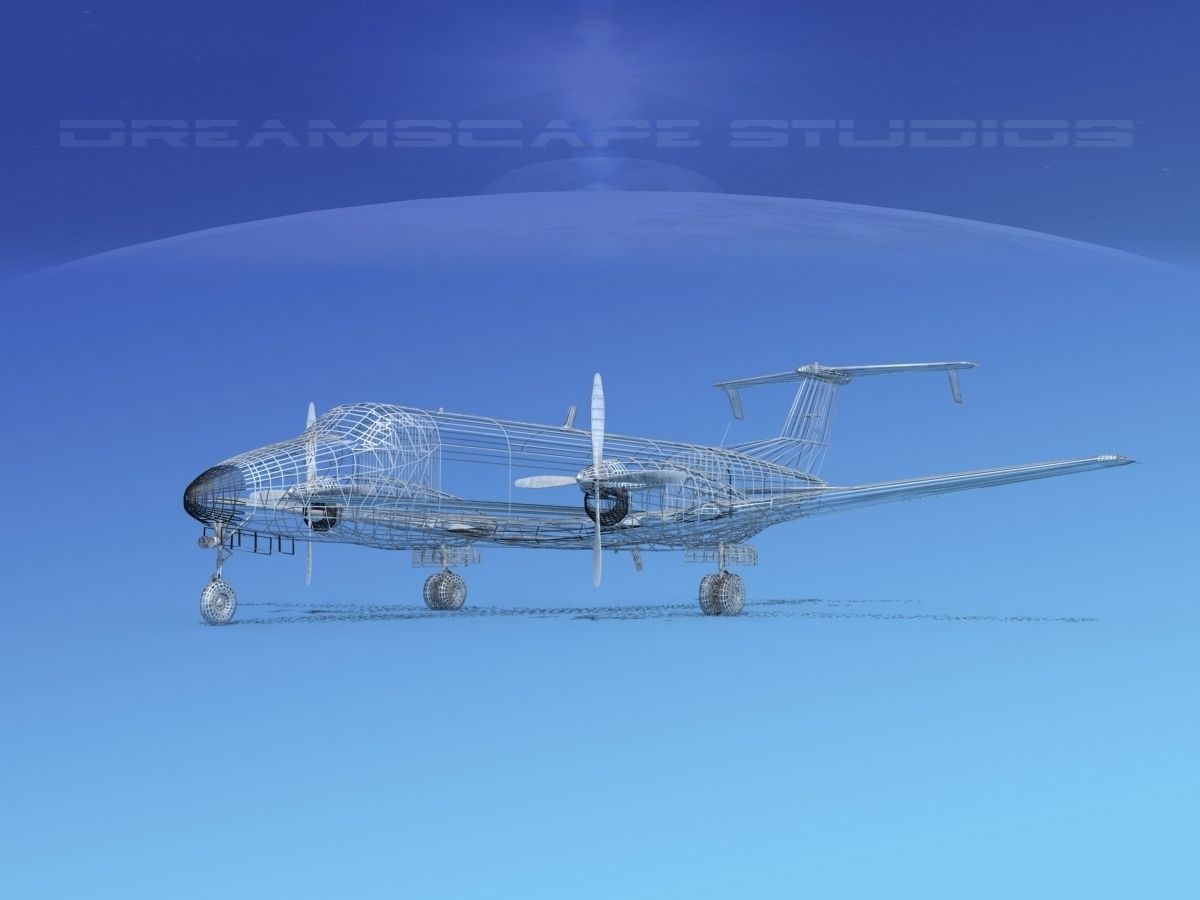 Beechcraft B1900C Unmarked 3D model_12