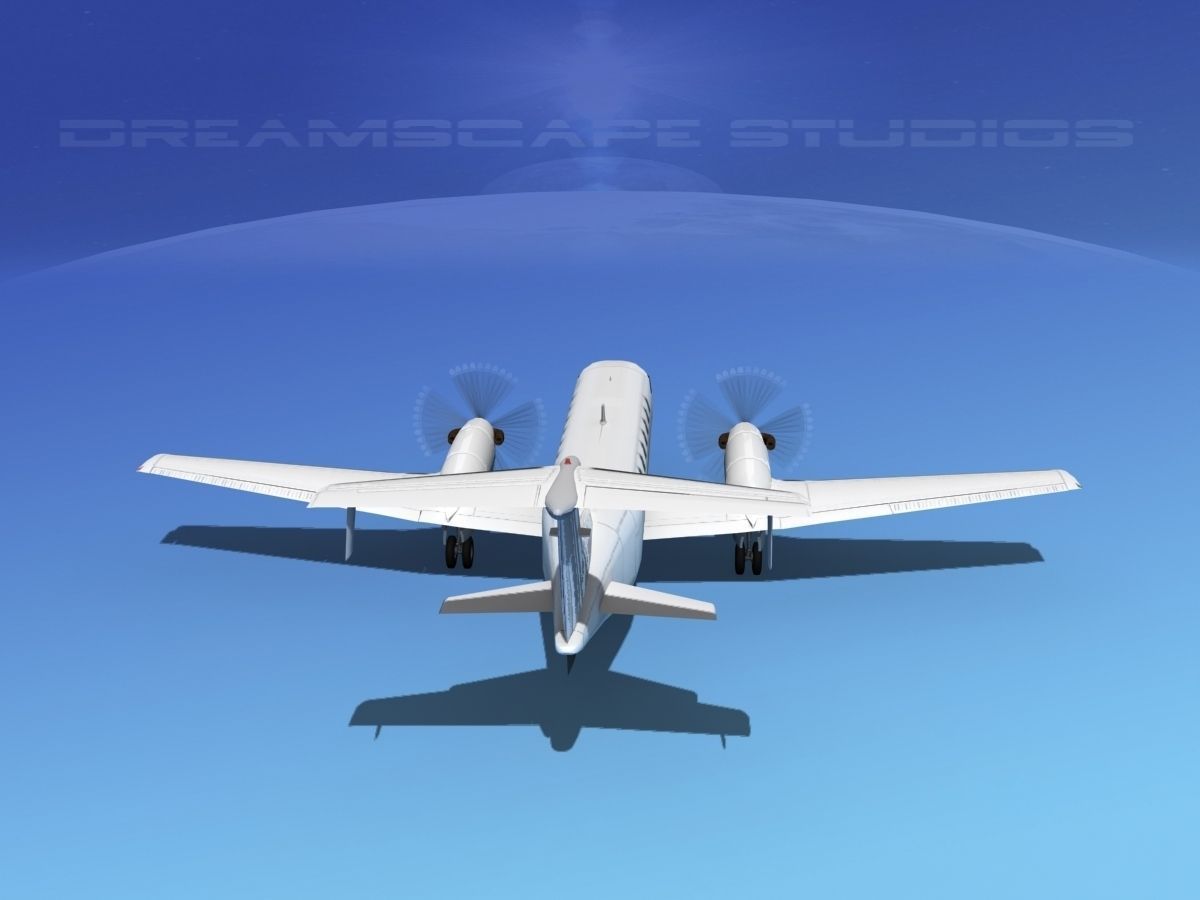 Beechcraft B1900C Unmarked 3D model_6