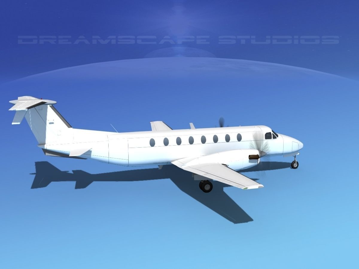 Beechcraft B1900C Unmarked 3D model_4