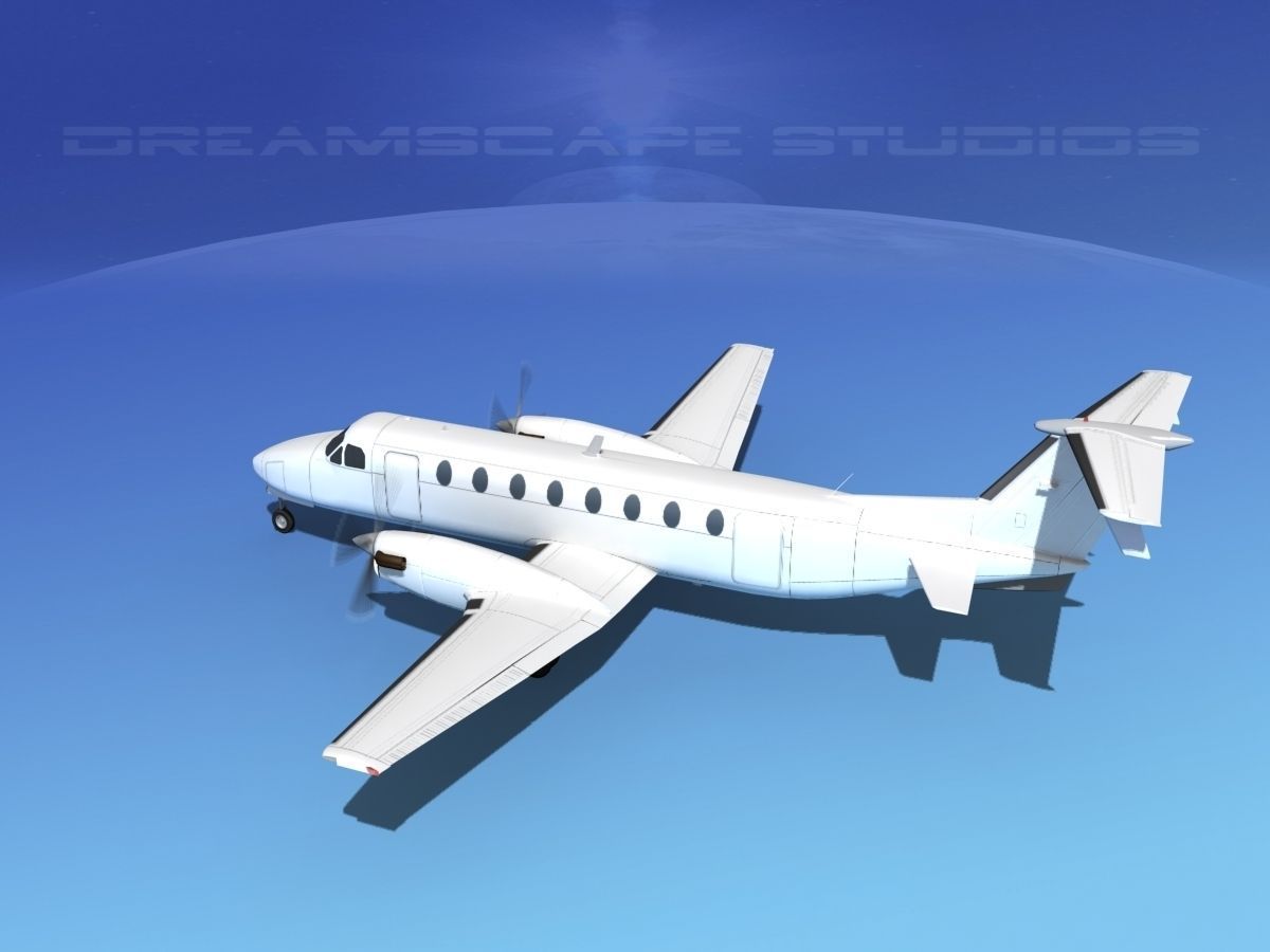 Beechcraft B1900C Unmarked 3D model_8