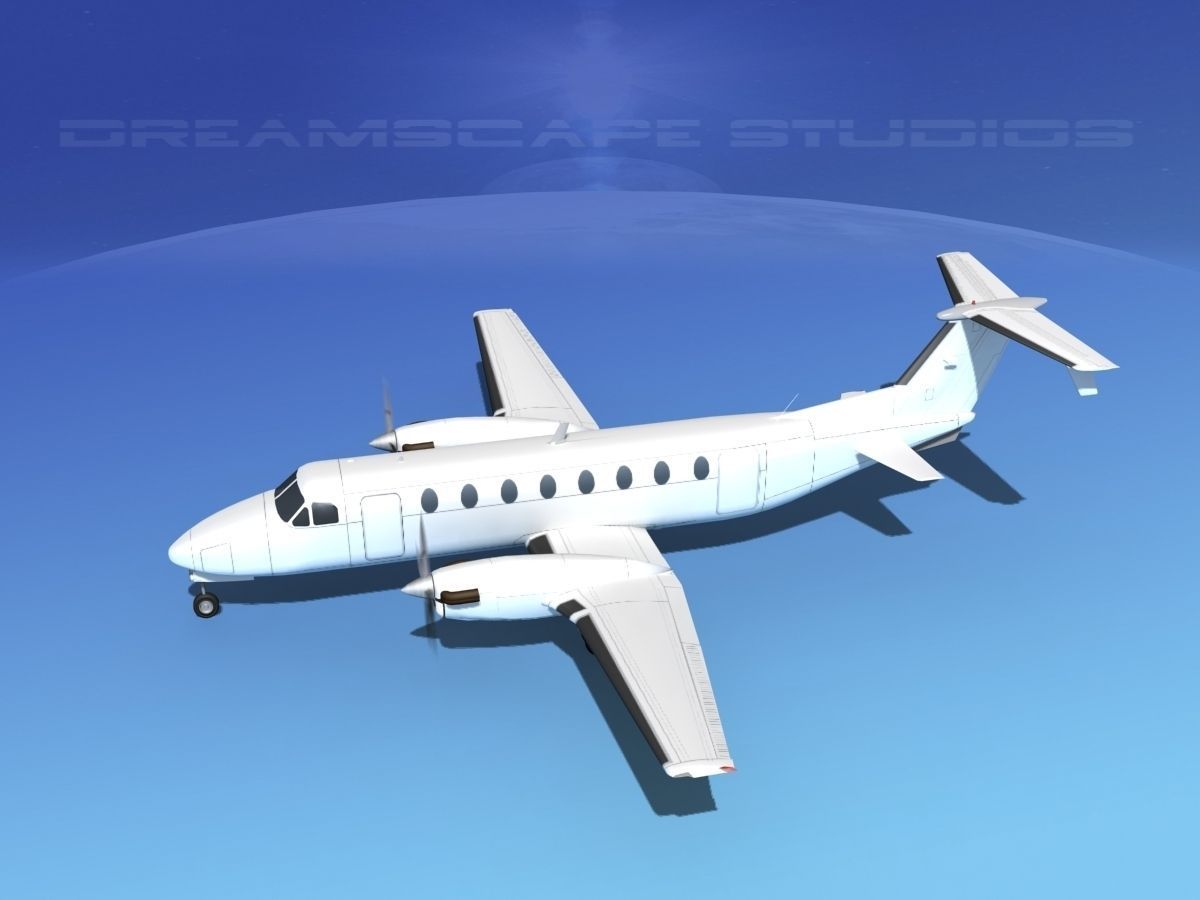 Beechcraft B1900C Unmarked 3D model_9