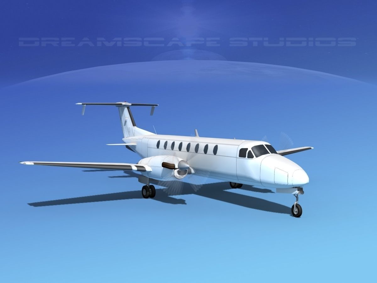 Beechcraft B1900C Unmarked 3D model_2