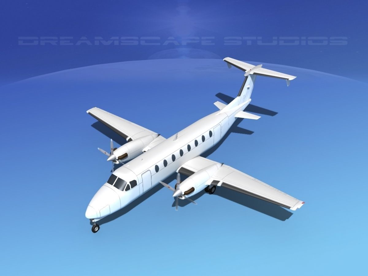 Beechcraft B1900C Unmarked 3D model_10