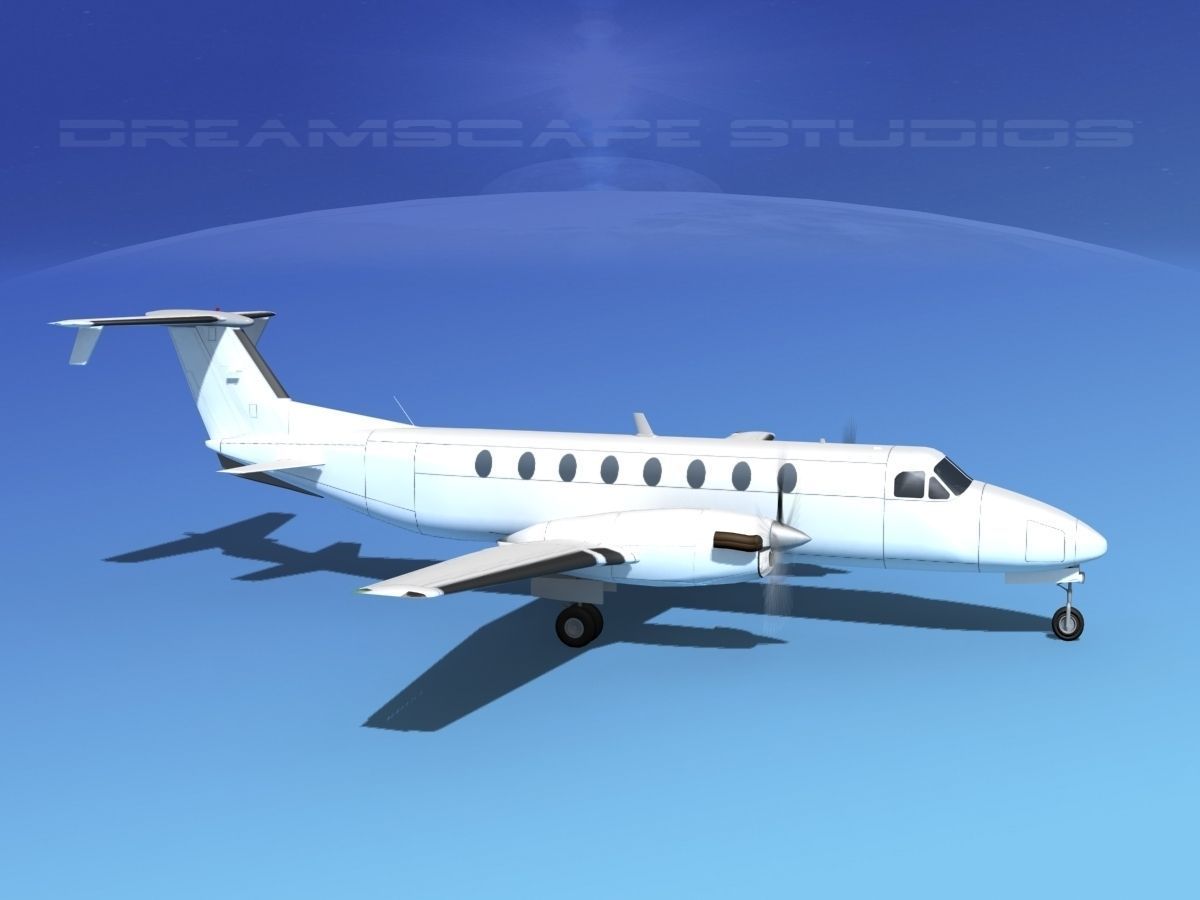 Beechcraft B1900C Unmarked 3D model_3
