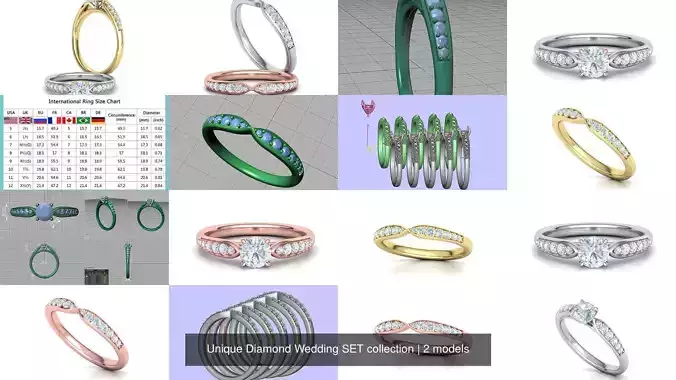 Unique Diamond Wedding SET collection