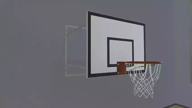 Basketball hoop with shield