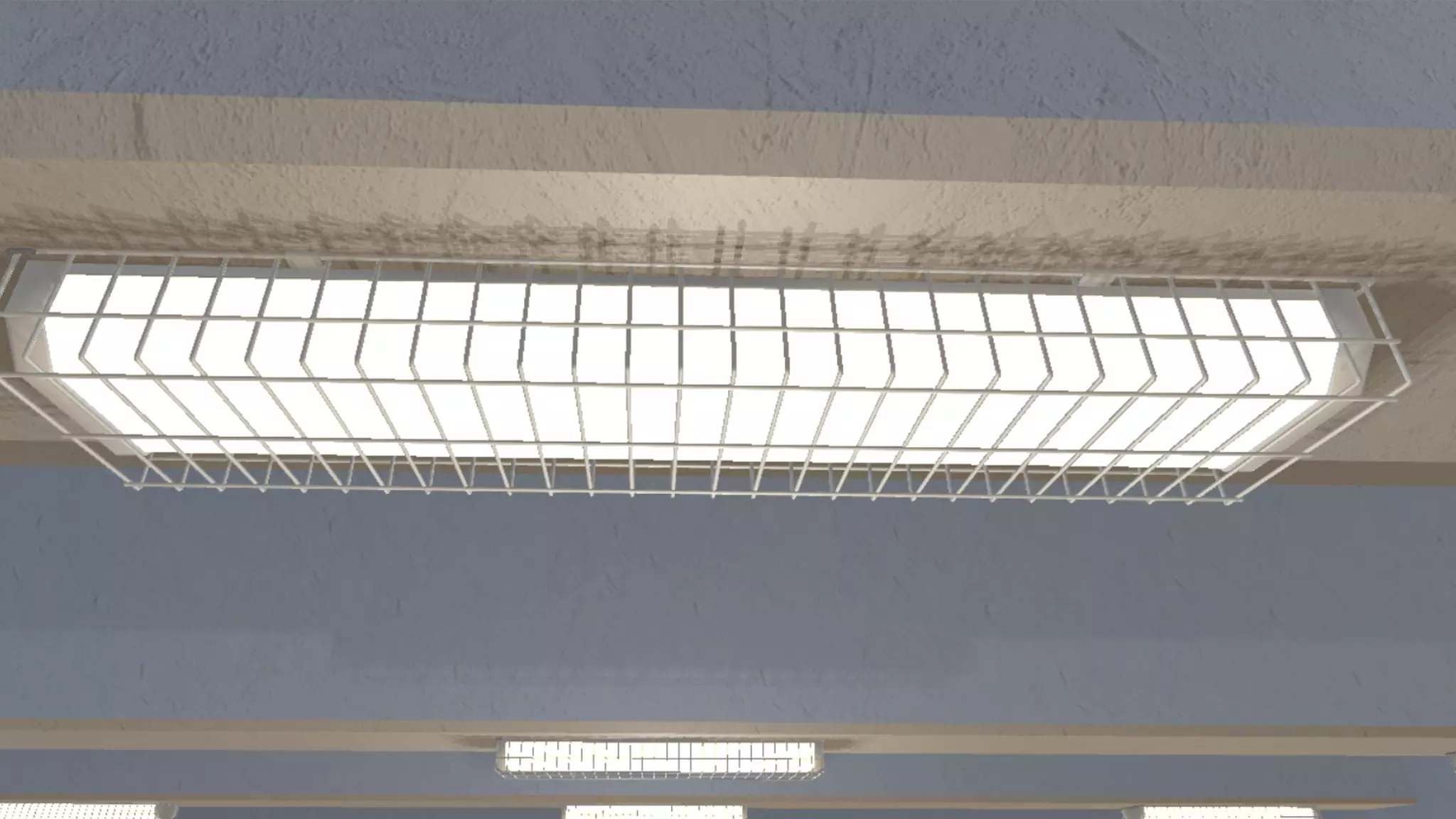 Lamps light fixture in parking garage 3D model