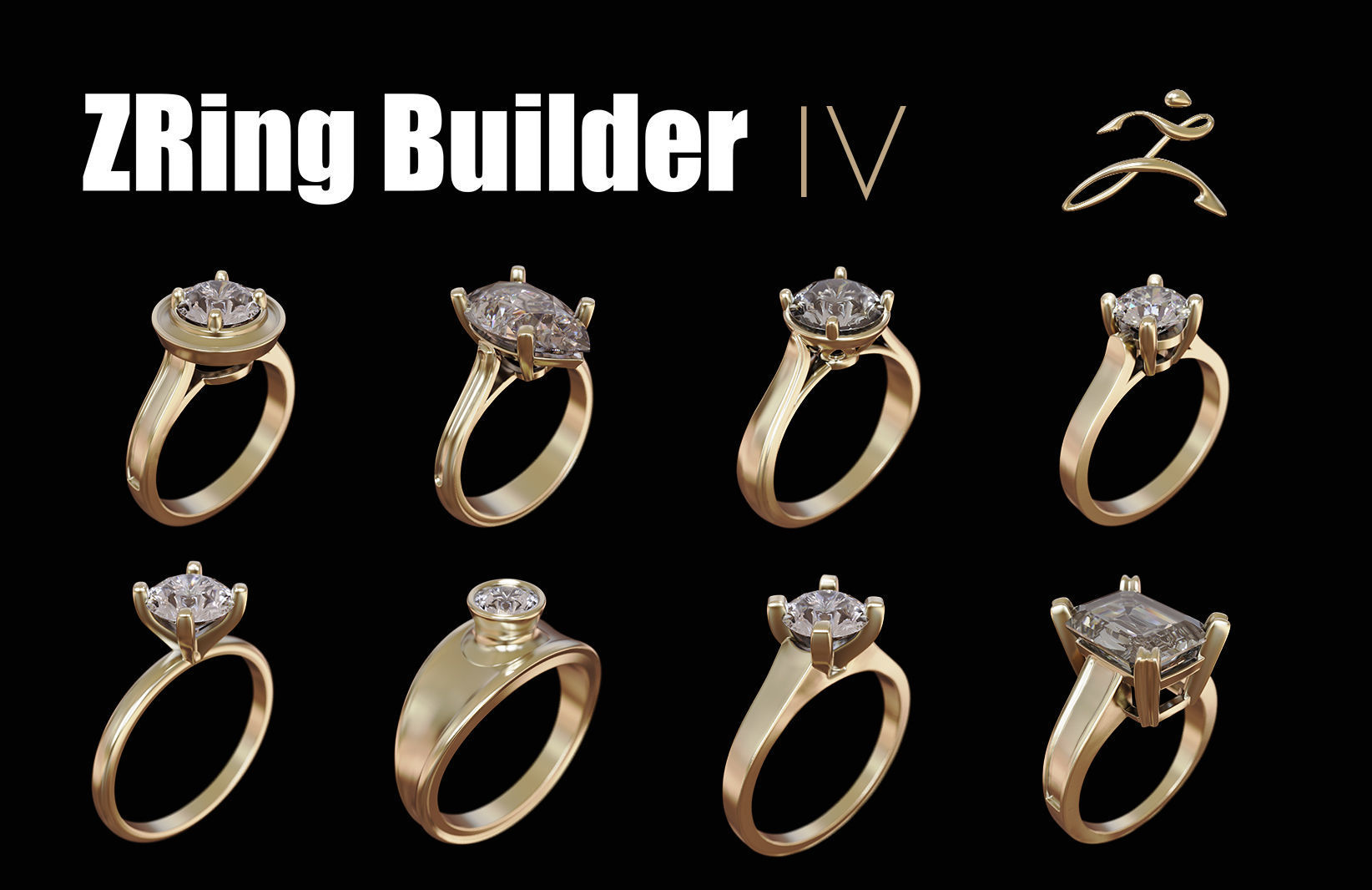 Zbrush jewelry Ring builder 4 3D model_3