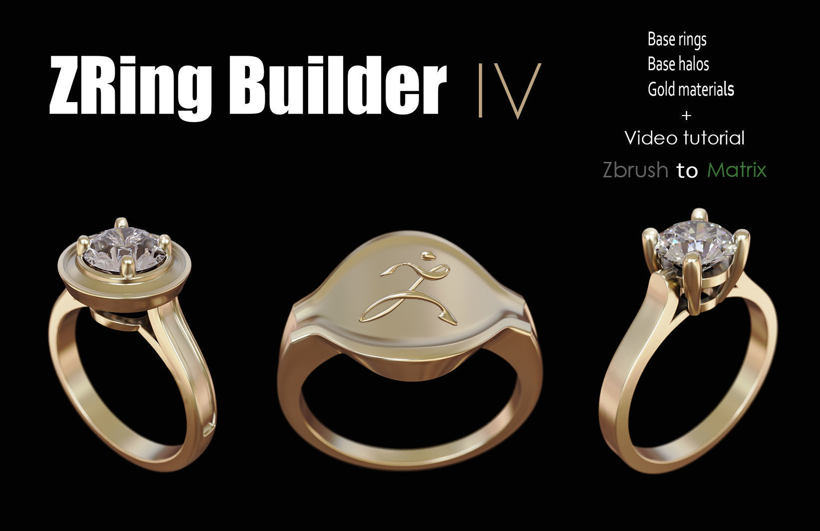 Zbrush jewelry Ring builder 4 3D model_4
