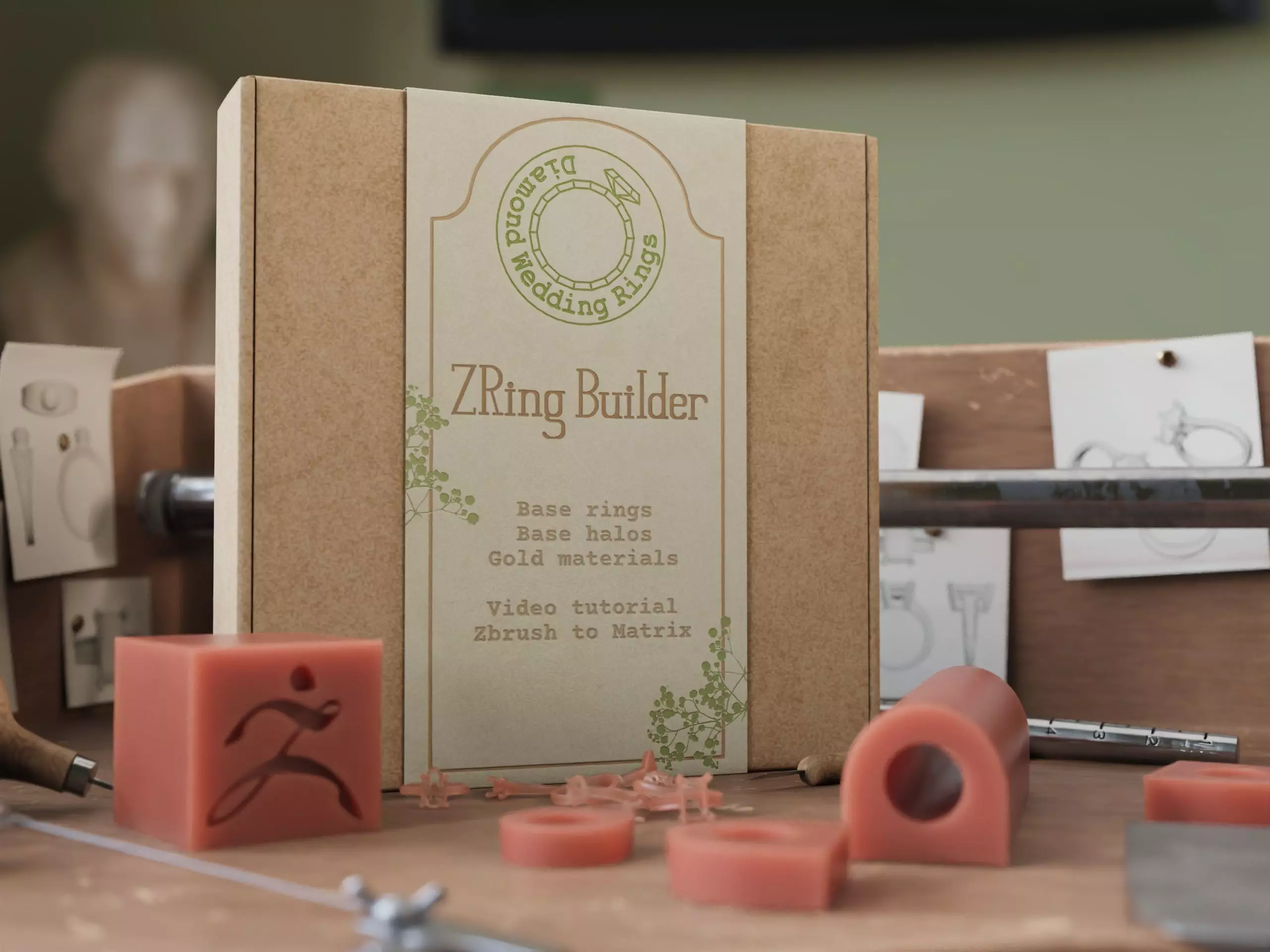 Zbrush jewelry Ring builder 4 3D model_0