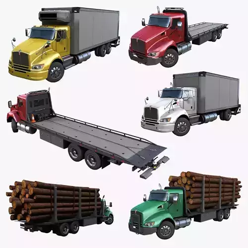 Kenworth trucks 3D Model Collection