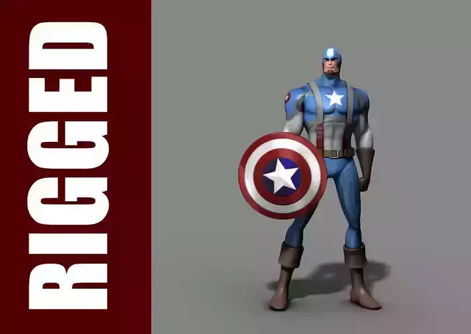 Captain America Rig - Legacy 3D model