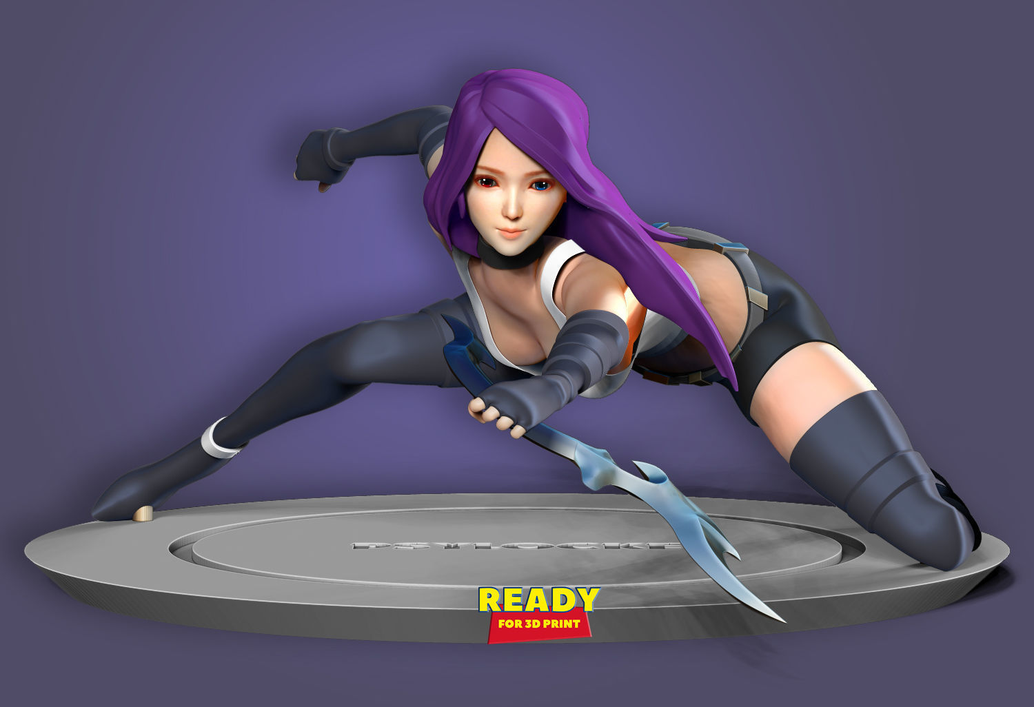 Psylocke Fanart 3D print model_13