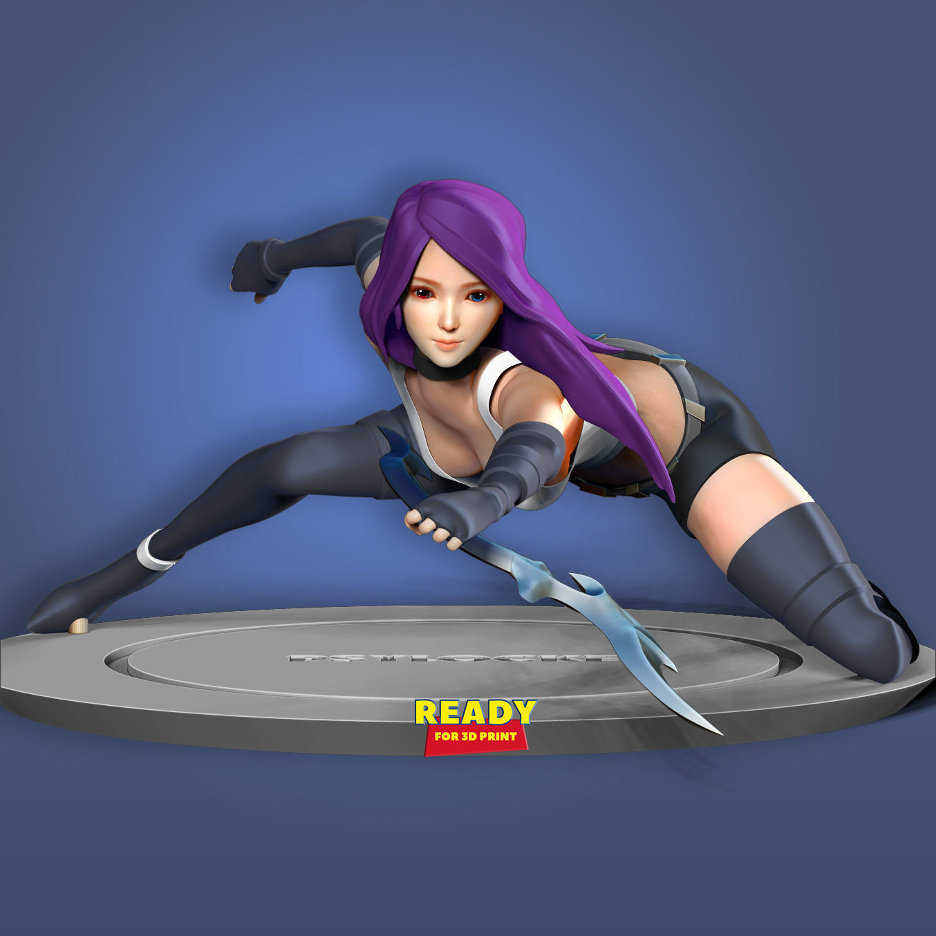 Psylocke Fanart 3D print model_6