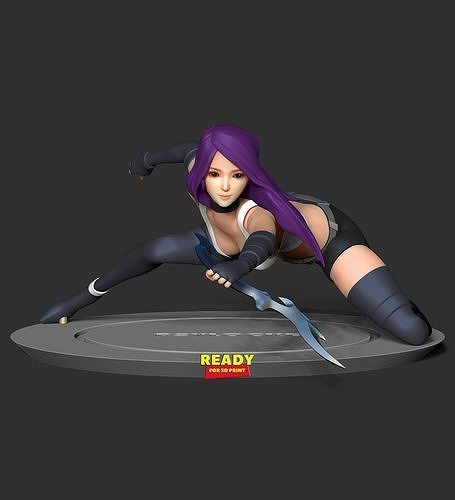 Psylocke Fanart 3D print model