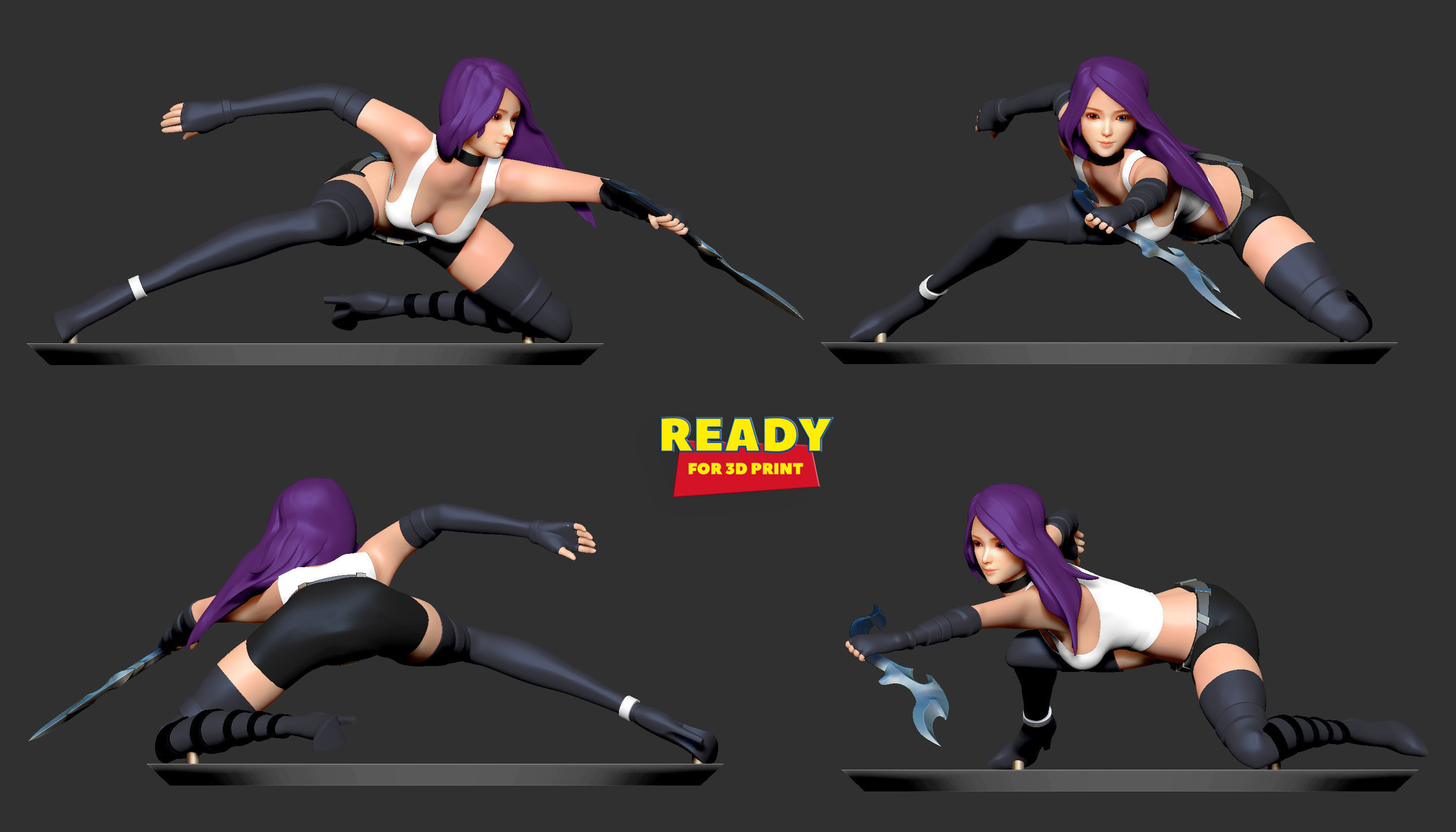 Psylocke Fanart 3D print model_1