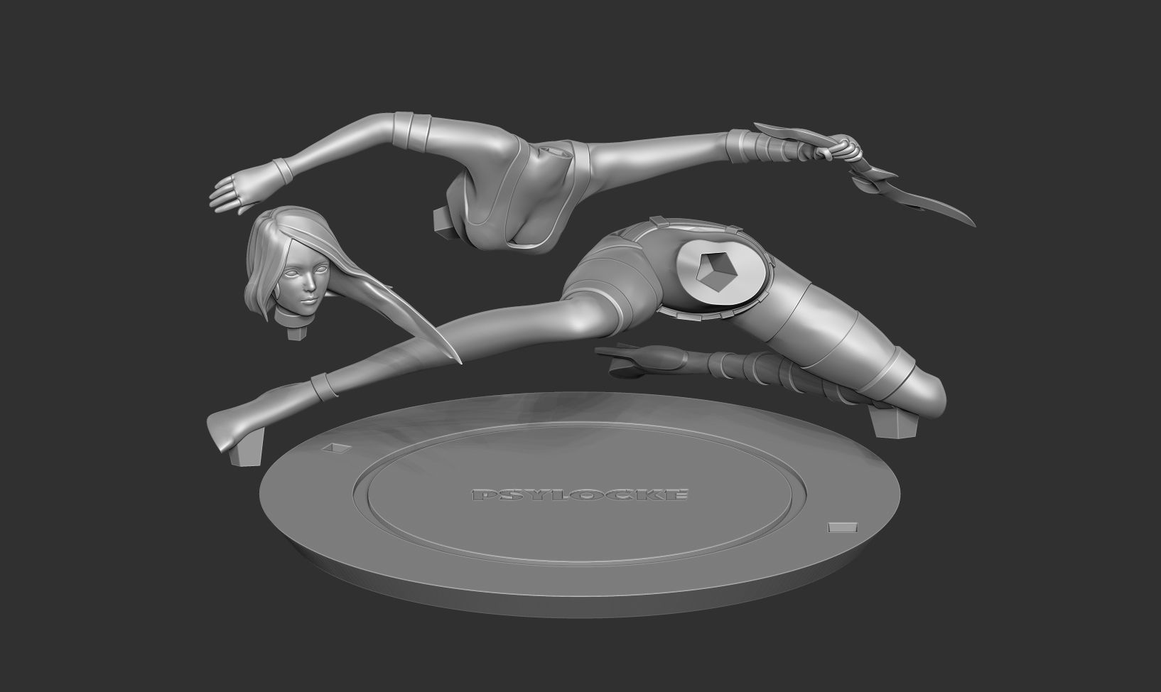 Psylocke Fanart 3D print model_2