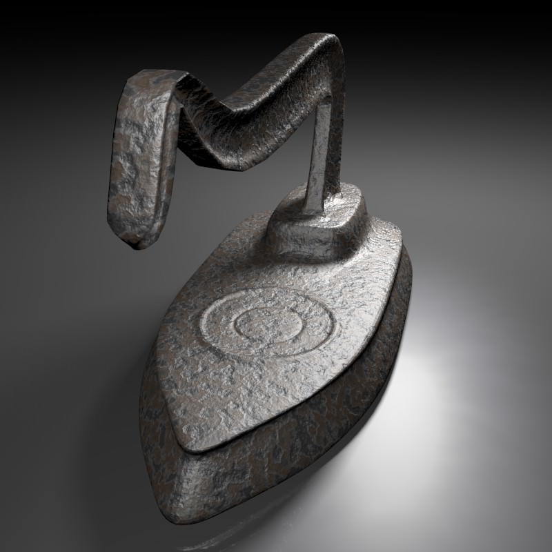 Antique Iron 3D model_2