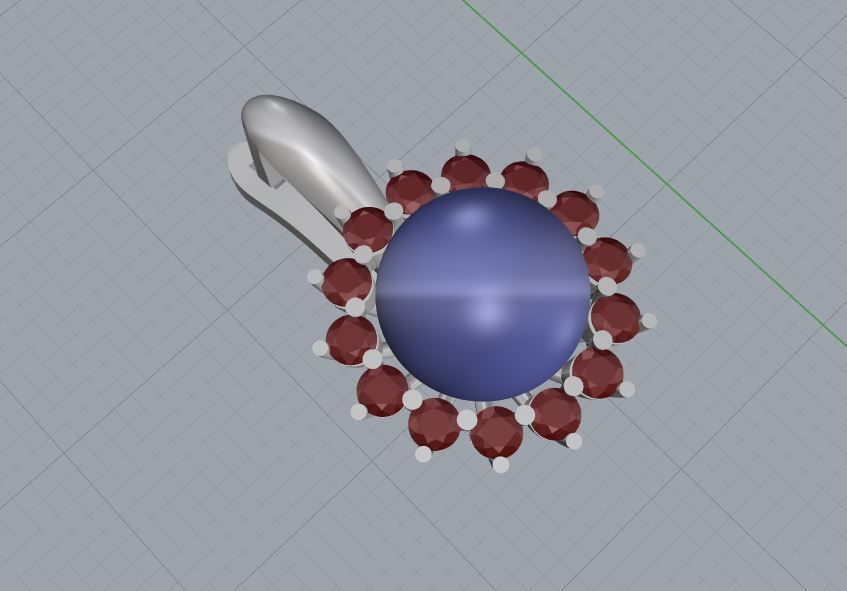 Ring and Earrings 04 3D print model_7