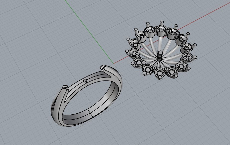 Ring and Earrings 04 3D print model_16