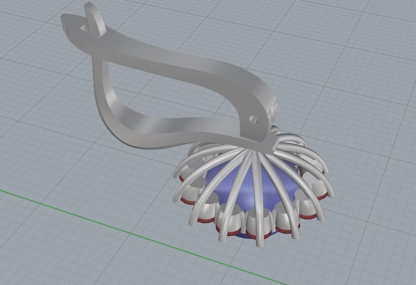 Ring and Earrings 04 3D print model_10