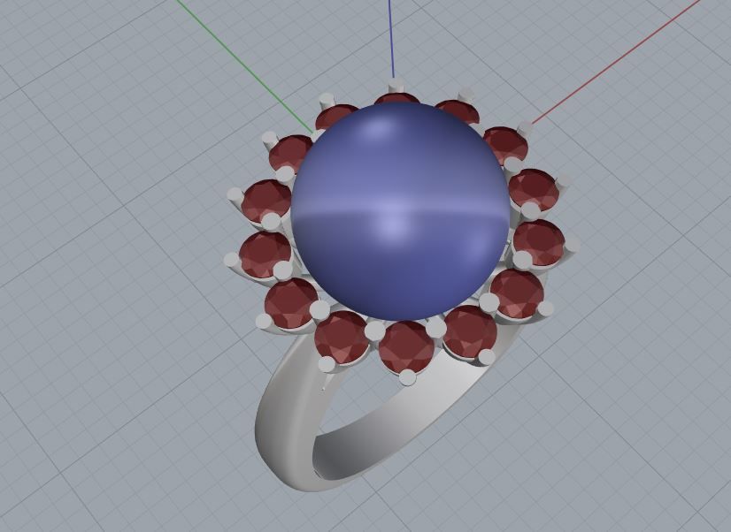 Ring and Earrings 04 3D print model_17