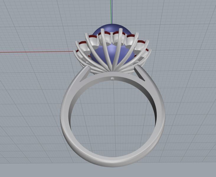 Ring and Earrings 04 3D print model_8