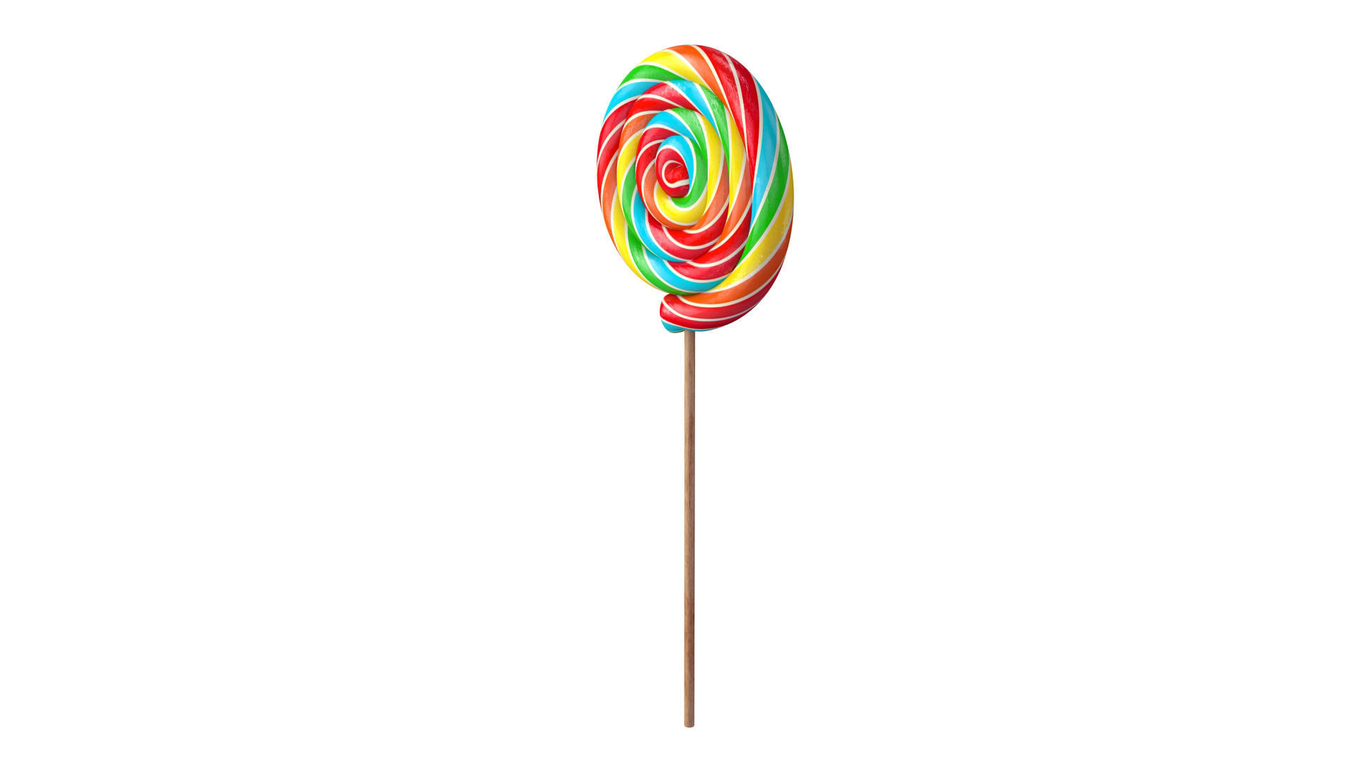 Swirl lollipop 3D model_3