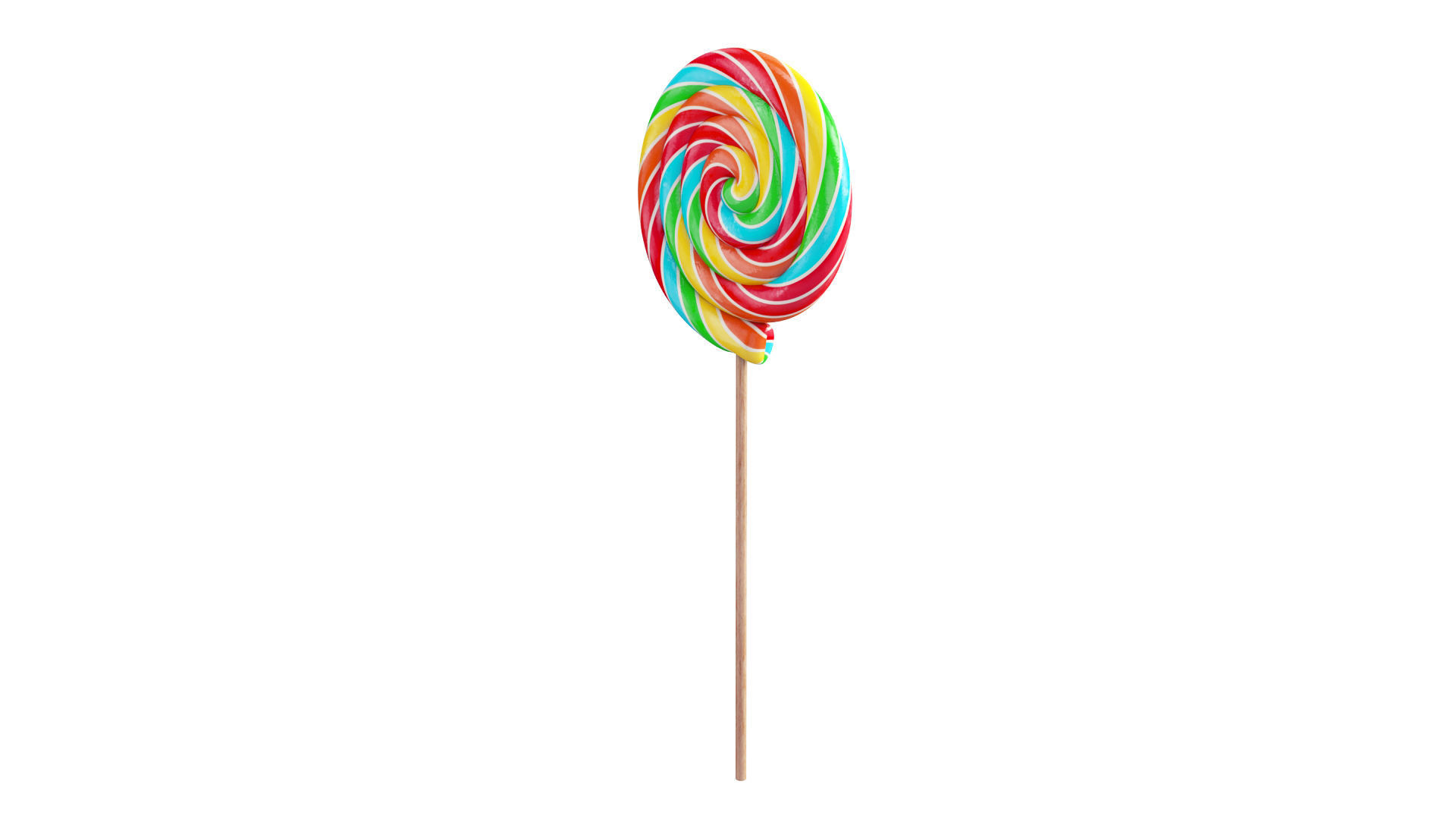 Swirl lollipop 3D model_5