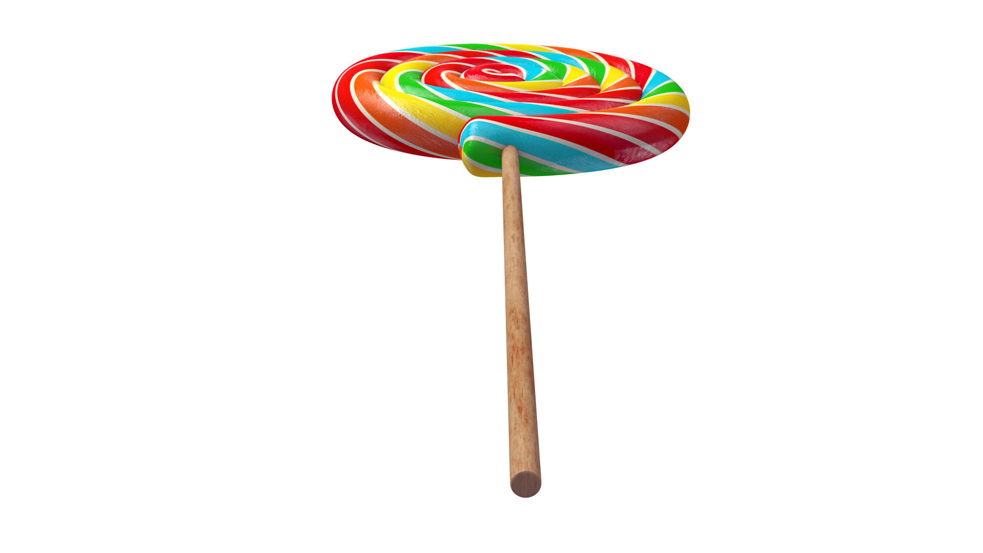 Swirl lollipop 3D model_9