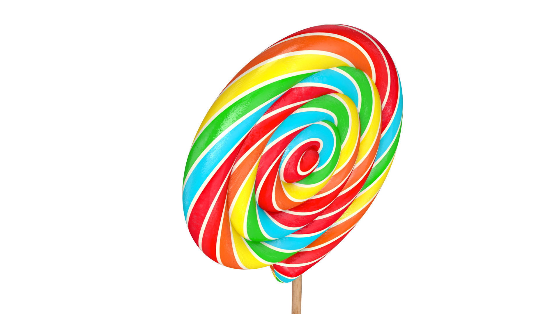Swirl lollipop 3D model_8