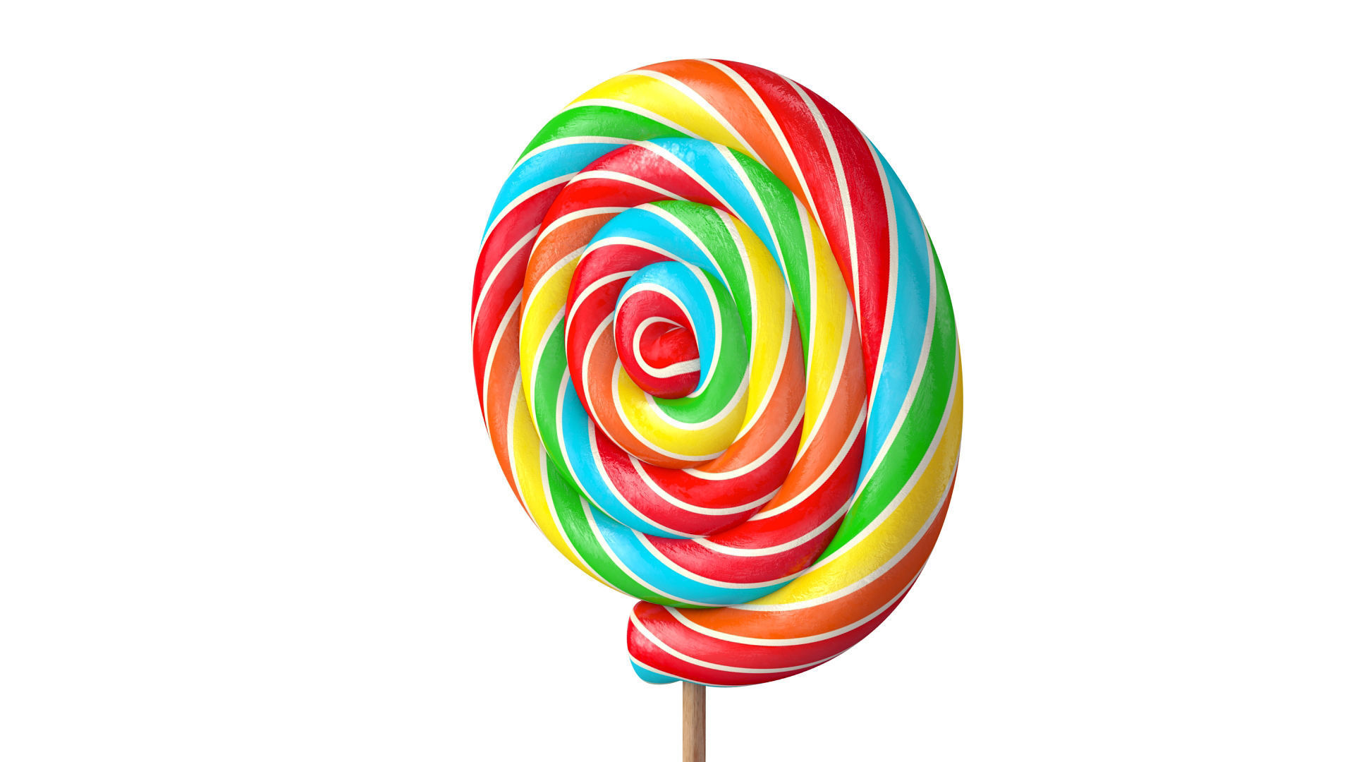 Swirl lollipop 3D model_7