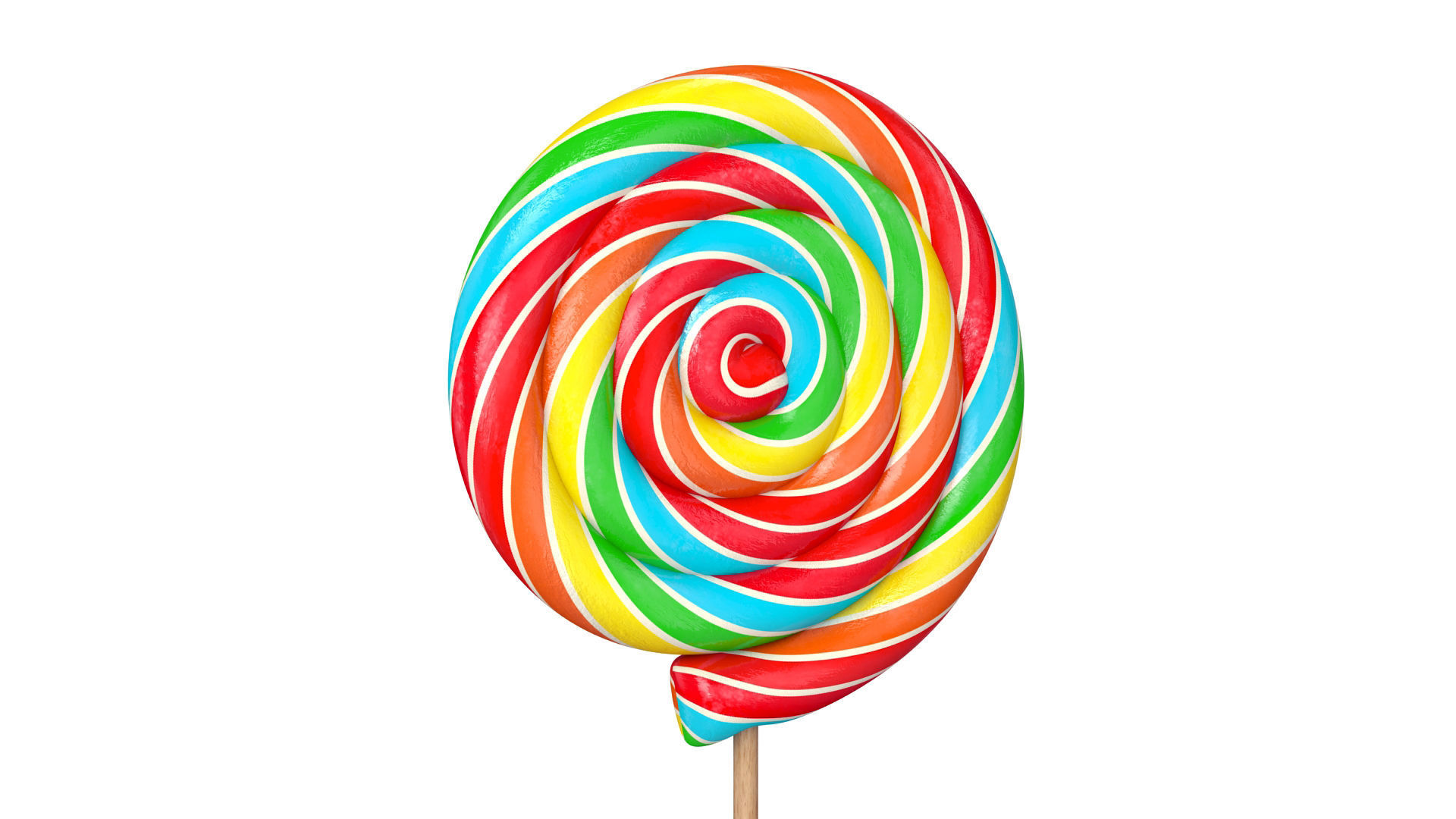 Swirl lollipop 3D model_6