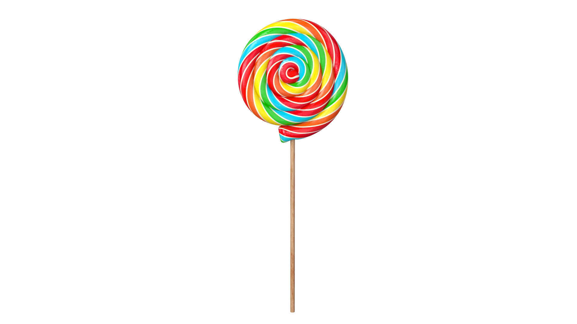 Swirl lollipop 3D model_2