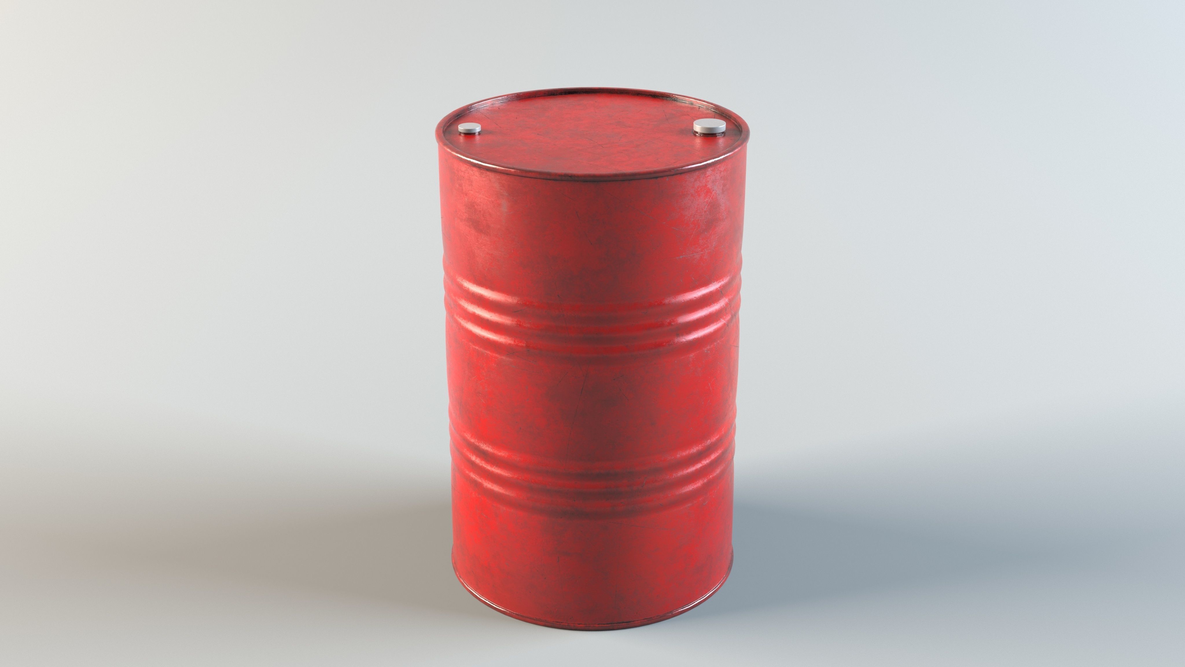 Oil Barrel Low-poly 3D model_3