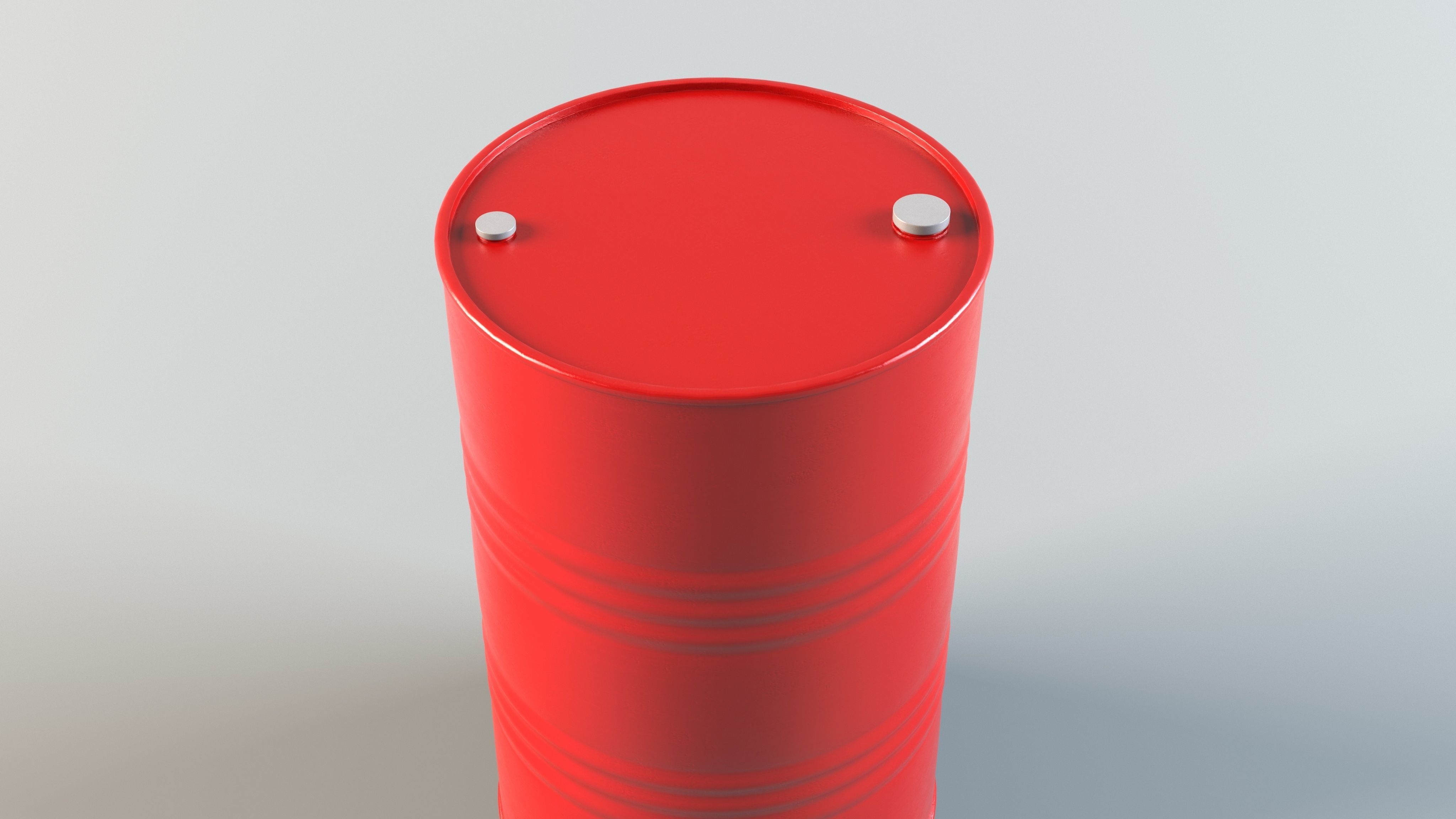 Oil Barrel Low-poly 3D model_5