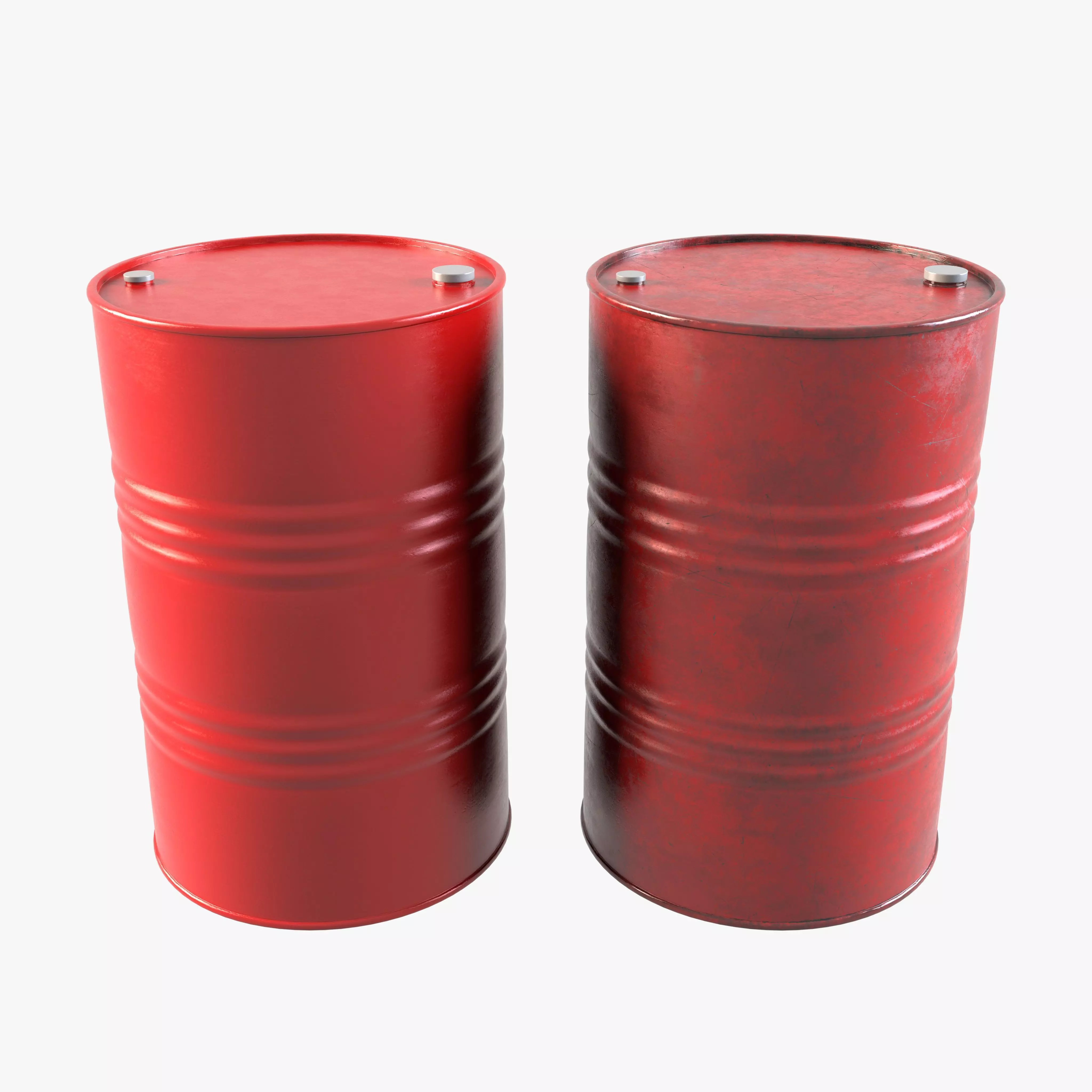 Oil Barrel Low-poly 3D model_0