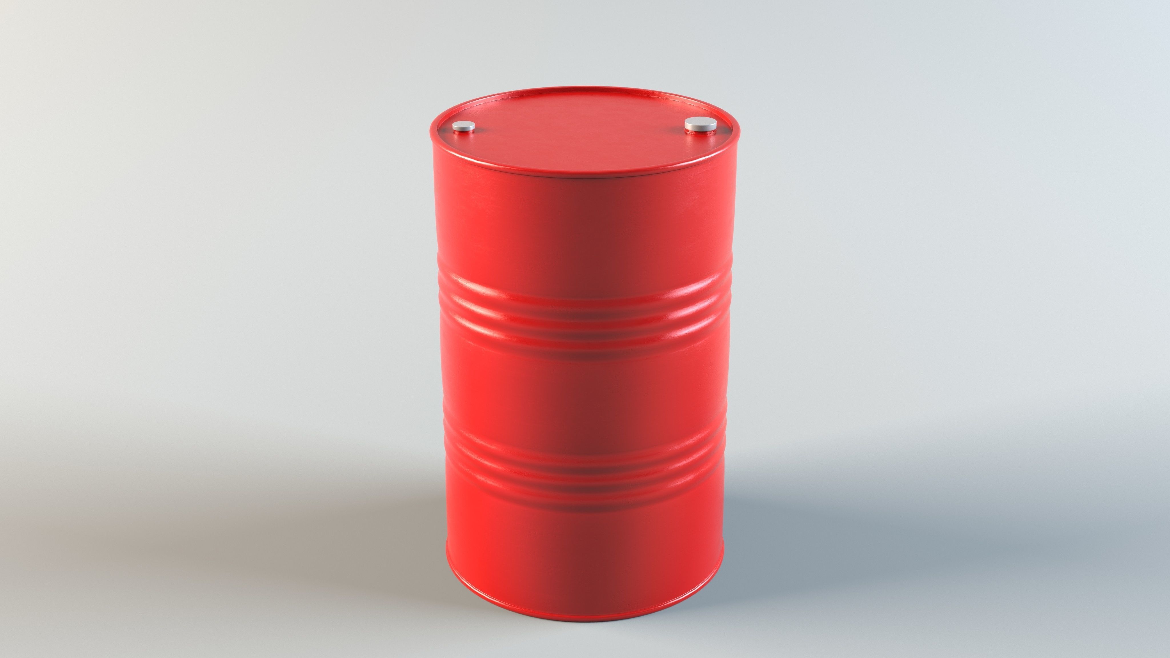 Oil Barrel Low-poly 3D model_1